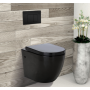 Koko-Matte Black Wall Faced Rimless Toilet Pan Only